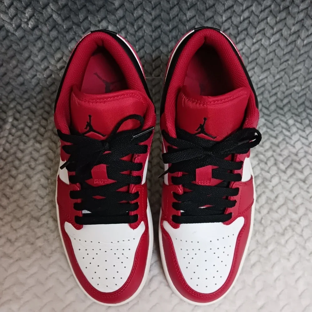 Air Jordan 1 Low Reverse Black Toe Men's Sneakers Shoes Size 8.5